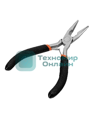 Длинногубцы Sparta Mini, 130 мм, никелированные, прямые, авторазжим