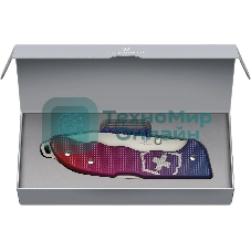 Нож перочинный Victorinox Evoke Alox (0.9415.D221) 136мм 5функц. синий/красный подар.коробка