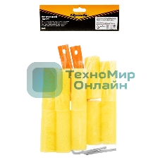 Набор мини-валиков Sparta ПОРОЛОН, 100 мм, D - 35 мм, D ручки - 6 мм, 10 шт., 2 бюгеля