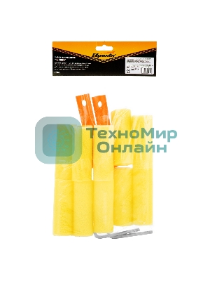 Набор мини-валиков Sparta ПОРОЛОН, 100 мм, D - 35 мм, D ручки - 6 мм, 10 шт., 2 бюгеля