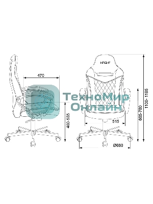 Кресло Бюрократ VIKING 6 KNIGHT B FABRIC черный, ткань, 120 кг, механизм качания