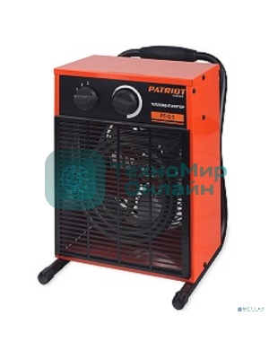 Калорифер PATRIOT PT-Q 5 220В терморегулятор, нерж.ТЭН, шнур с промышленной вилкой