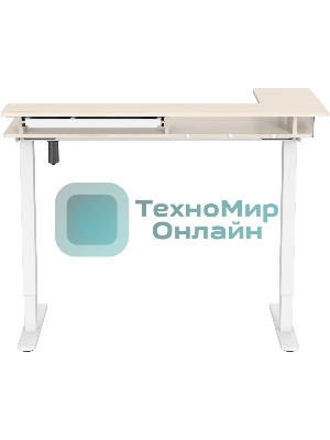 Стол для компьютера Cactus CS-EDL-DWT столешница ДСП светлый дуб каркас белый 120x71x60см