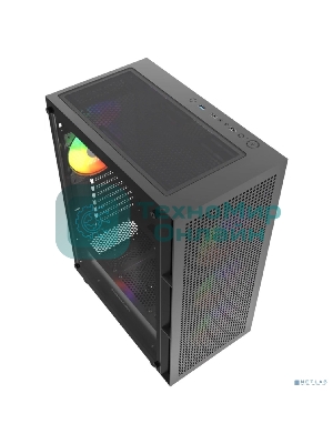 Компьютерный корпус Powercase Mistral EA17, Tempered Glass, 4x 120мм ARGb PWM Fan, черный, ATX (CMAEA17-A4)