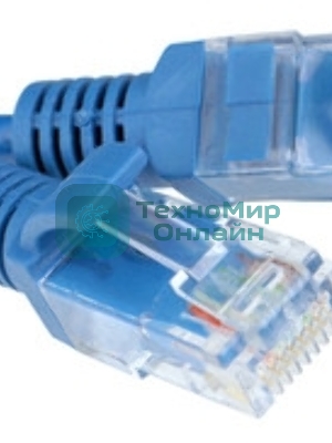 Патч-корд CCA light UTP Гарнизон PC-UTP-5e-1-B cat.5e, 1м, литой, многожильный синий
