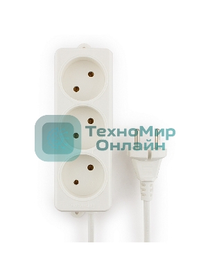 Удлинитель Гарнизон EL-NL3-W-2, 3 розетки допустимый ток 10А, длина 2 м.