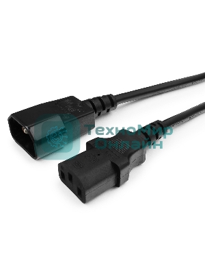 Кабель питания сист.блок-монитор Cablexpert PC-189-1-1.8M, 1.8м, C13-C14, 3x1кв.мм., черный, с заземлением