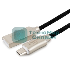 Кабель USB2.0 Cablexpert CC-P-mUSB02Bk-0.5M, AM/microB, серия Platinum, длина 0.5м, черный, блистер