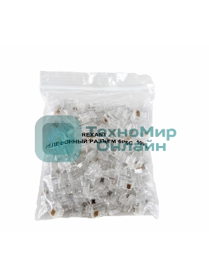 Телефонный разъем Rexant RJ-12(6P6C)