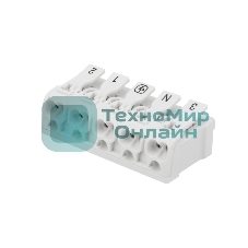 Клемма пружинная соединительная Rexant КСП 5-полюсная с монтажными ножками (50 шт./уп.)