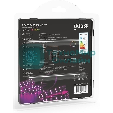Лента светодиодная Gauss 312000414 LED 5050/60-SMD 14.4W 12V DC RGB блистер 5м