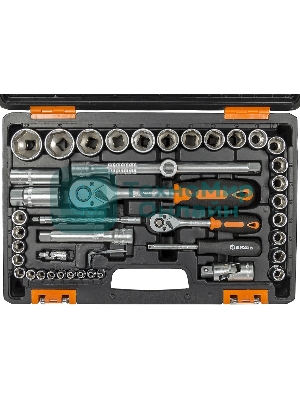 Набор инструментов 1/2дюйм; 1/4дюйм CrV пластик. кейс (94 предм.) Вихрь 73/6/7/5