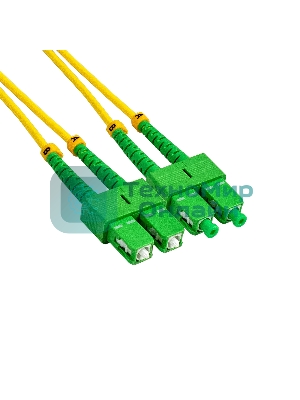 Патч-корд волоконно-оптический ExeGate FC-D-9-SC/APC-SC/APC-3M-LSZH (Шнур ВО SM 9/125 (OS2/G.652.D), SC/APC-SC/APC, Duplex, LSZH, 3м)