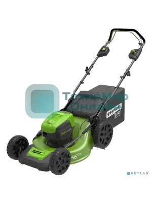 Газонокосилка аккумуляторная GREENWORKS GD60LM46HP 250280760В 46см б/щ(БЕЗ АККУМ и ЗУ)