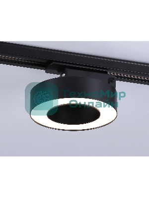 Трековый однофазный светодиодный светильник Ambrella light GL6868 BK черный LED 15W 4200K D115*80