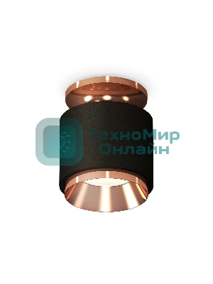 Светильник Ambrella Light XS7511140 SBK/PPG черный песок/золото розовое полированное MR16 GU5.3 (N7930, C7511, N7035)