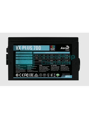 Блок питания Aerocool/Formula VX-700 PLUS RGb, 700Вт, 120мм, черный