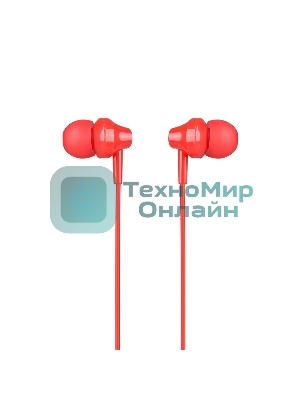 Проводные наушники Hoco M14 красный, внутриканальные, Jack 3.5 мм
