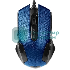 Мышь проводная Qumo Office M14 синий, 1000 dpi, USB, кнопки - 3