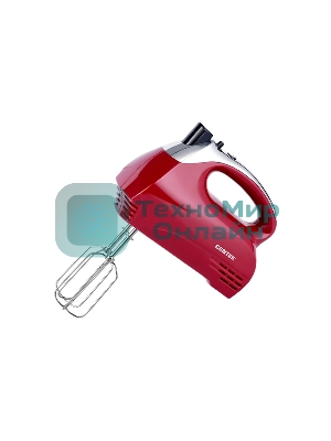 Миксер ручной Centek CT-1118 хром/вишня 350 Вт, 5 скоростей+турбо, взбивание/замешивание