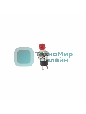Выключатель-кнопка металл Rexant 220V 2А (2с) (ON)-OFF Ø7.2 красный Micro