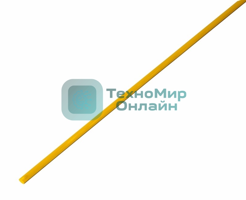 Термоусаживаемая трубка Rexant 1,5/0,75 мм, желтая, упаковка 50 шт. по 1 м
