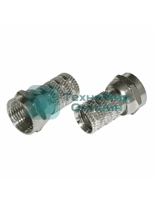 Разъем антенный на кабель Rexant штекер F для кабеля RG-6, (2 шт.)