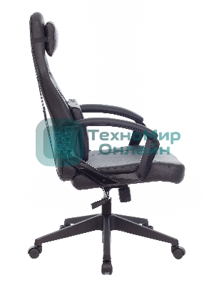 Кресло Zombie DRIVER черный, экокожа, 120 кг, механизм качания