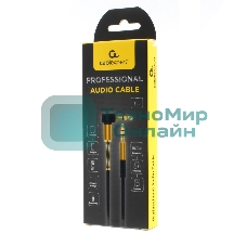 Кабель Cablexpert аудио 90˚ CCAB-02-35MML-1MB. 3.5 Jack (M)/3.5 Jack (M), черный, 1м, блистер
