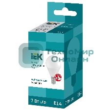 Лампа cветодиодная IEK LLE-G45-7-230-40-E14 ECO G45 шар 7Вт 230В 4000К E14