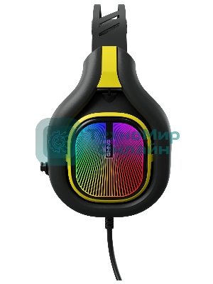 Гарнитура GMNG HS-L630G чёрный/жёлтый, проводная, подсветка
