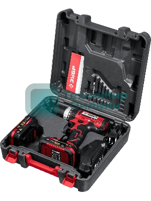 Дрель-шуруповерт Зубр ДШЛ-185-22, 18 В, 2 Ач, 40 Нм, щеточный