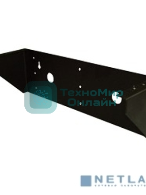 Кронштейн телекоммуникационный настенный вертикальный 2U, черный КНО-В-2U-9005