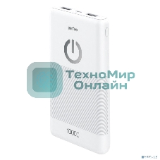 Портативный аккумулятор Perfeo 10000 mAh + Micro usb/In Micro usb/Out USB 1 А, 2.1A/белый (PF_B4297)