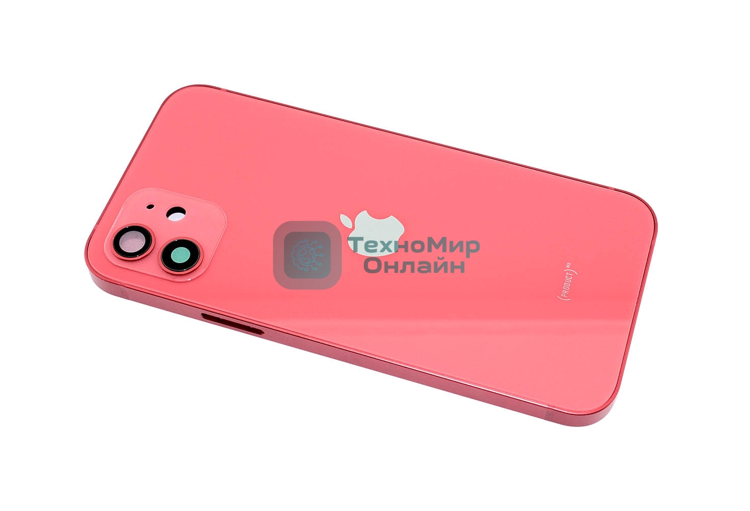 Задняя крышка (корпус) в сборе с рамкой для Apple iPhone 12 красная
