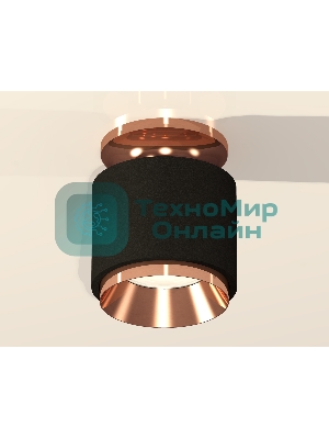 Светильник Ambrella Light XS7511140 SBK/PPG черный песок/золото розовое полированное MR16 GU5.3 (N7930, C7511, N7035)