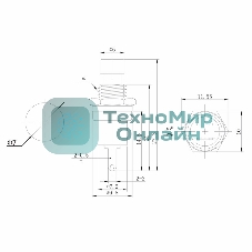 Выключатель-кнопка металл Rexant 220V 2А (2с) (ON)-OFF Ø7.2 красный Micro