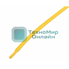 Термоусаживаемая трубка Rexant 1,5/0,75 мм, желтая, упаковка 50 шт. по 1 м
