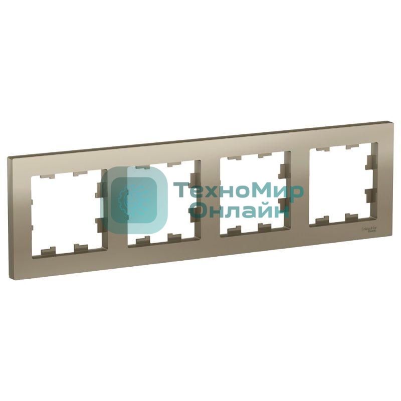 Рамка 4-м AtlasDesign универс. шампань SchE ATN000504