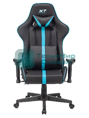 Кресло игровое A4Tech X7 GG-1200 черный/голубой искусственная кожа крестовина пластик