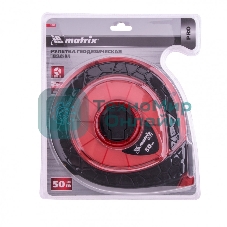 Рулетка геодезическая Matrix 50 м х 15 мм, закр. корп., фибергласс. лента, двухст. шкала, PRO