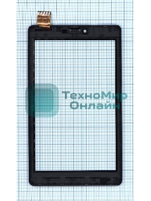 Сенсорное стекло (тачскрин) для Irbis TZ737, черное с рамкой