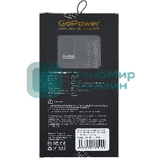 Портативный аккумулятор GoPower PB03-20 20000mAh 3.0A 22.5W 2USB/Type-C черный (1/50)