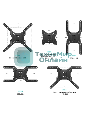 Кронштейн ONKRON M2 для телевизора 26
