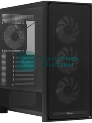 Корпус Ocypus Delta C70 BK ARGB, Midi-Tower, чёрный, 4 x 120 мм