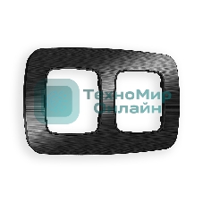 Рамка OMEGA Radian (Черный Металл шлифованный) 2-ая OF580502