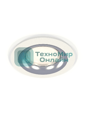 Комплект встраиваемого светильника Ambrella light XC7621003 SWH/PSL белый песок/серебро полированное MR16 GU5.3 (C7621, N7012)