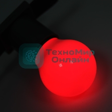 Лампа светодиодная Neon-night d-45 3 LED 1Вт шар E27 25лм 220В красный