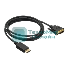 Кабель аудио-видео Buro 1.1v DisplayPort (m)/DVI-D (Dual Link) (m) 2м. Позолоченные контакты черный (BHP DPP DVI-2)