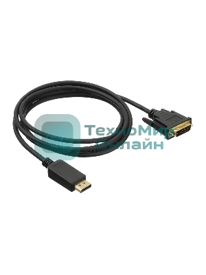 Кабель аудио-видео Buro 1.1v DisplayPort (m)/DVI-D (Dual Link) (m) 2м. Позолоченные контакты черный (BHP DPP DVI-2)